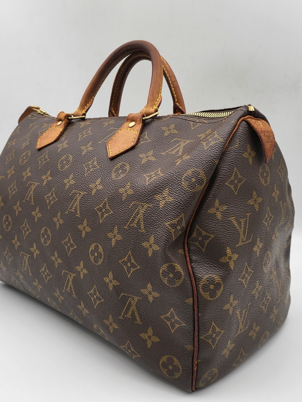 Louis Vuitton Monogram Canvas Speedy 35, Authentic, Vintage France 2002..